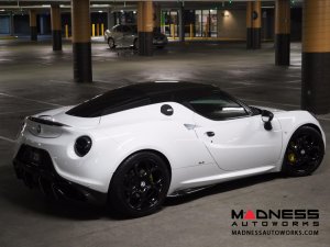Alfa Romeo 4C Carbon Fiber Side Skirt Set - Shark Fin - w/ Alfa Romeo Logo